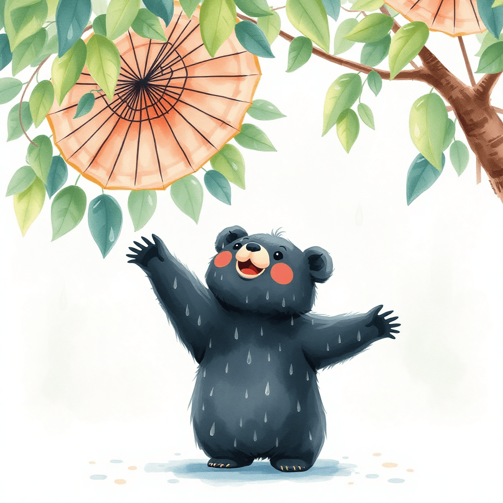 场景插图 树上的夏雨